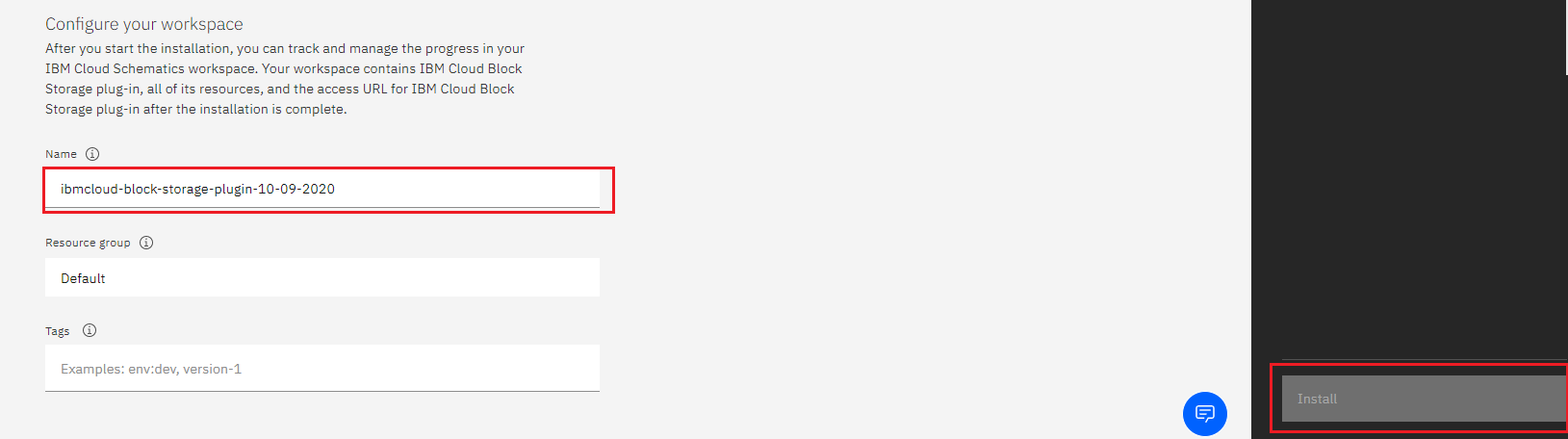 IBM block storage create