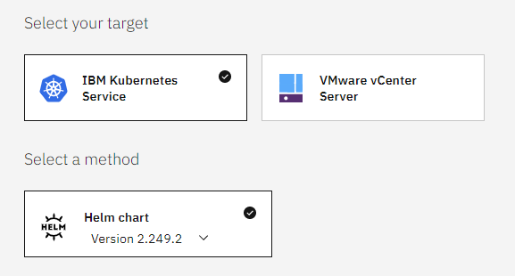 IBM Kubernetes selection